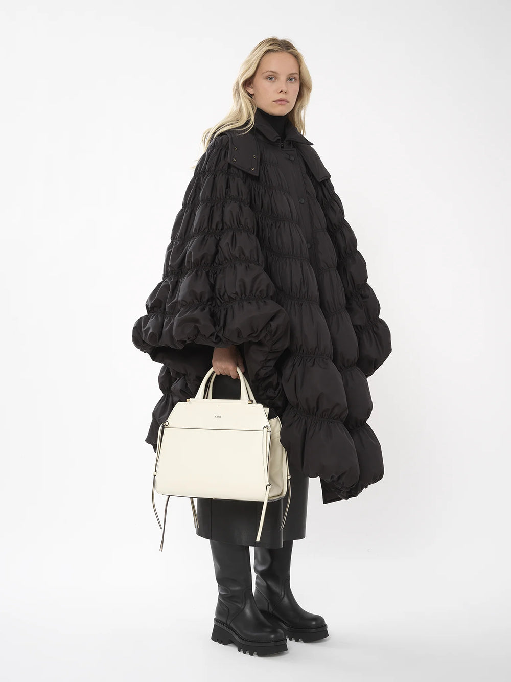Chloé Short Puffer Cape Coat