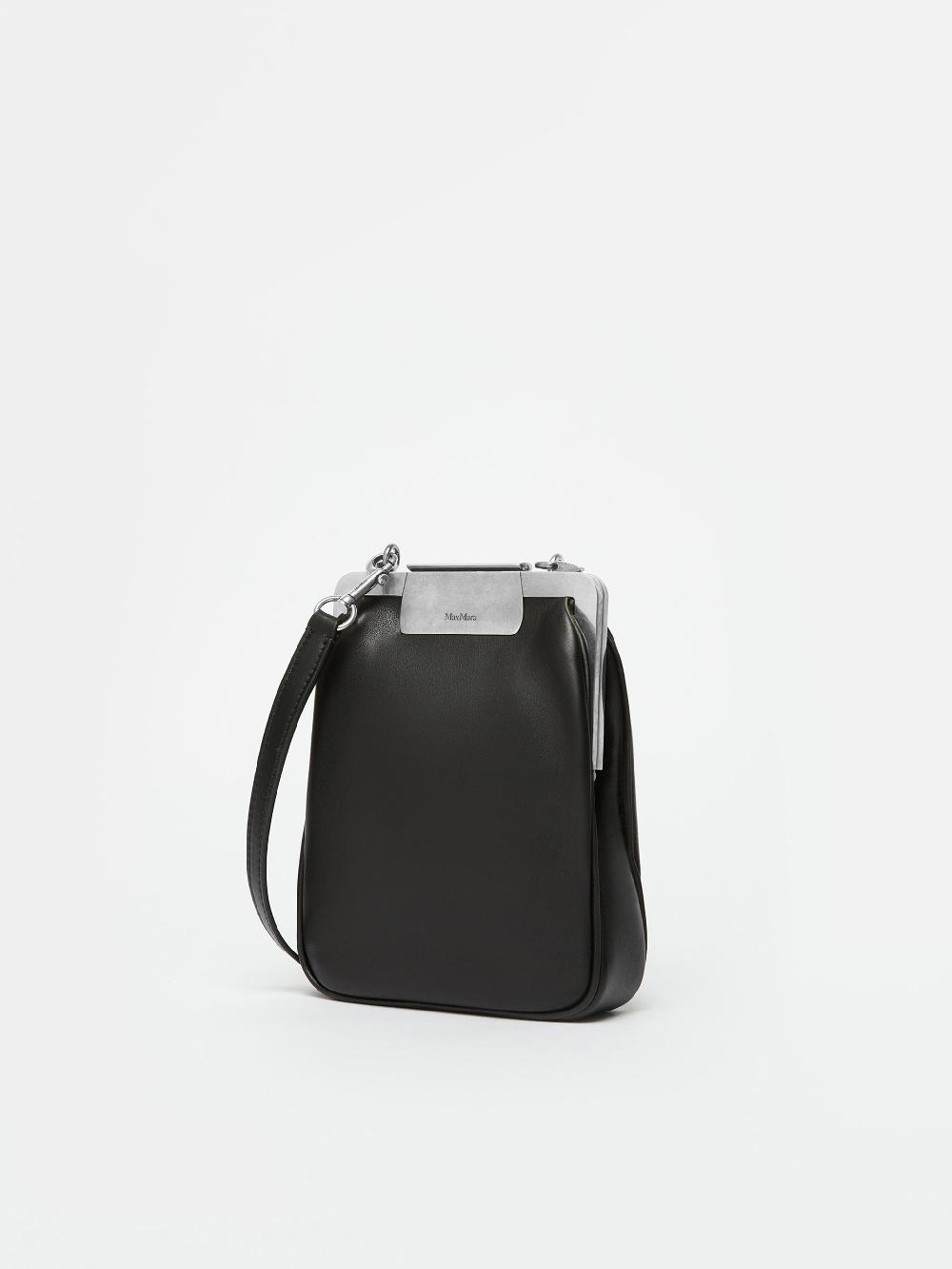 Max Mara Clasp Small Vertical Shoulder Bag In Leather