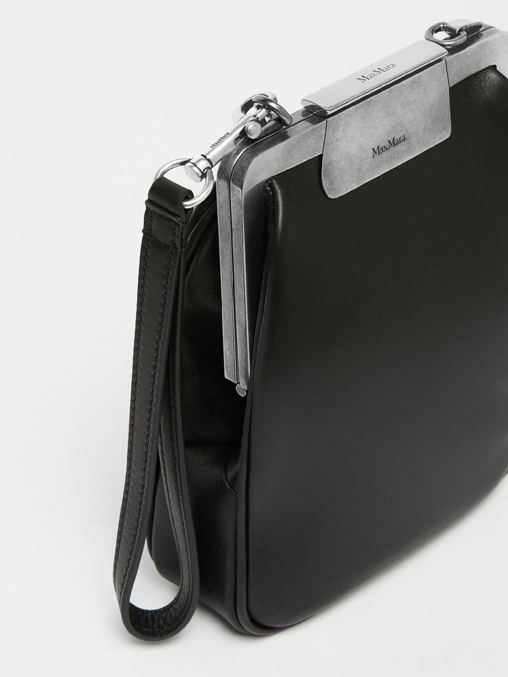 Max Mara Clasp Small Vertical Shoulder Bag In Leather