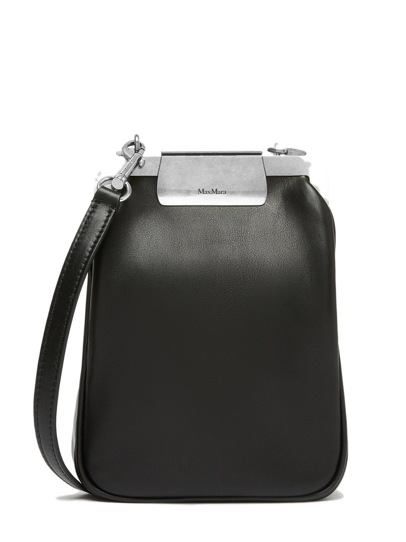 Max Mara Clasp small vertical shoulder bag in leather