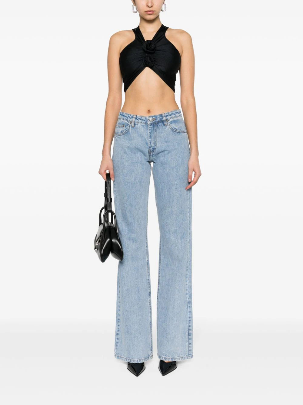 Coperni Floral-appliqué Cropped Top