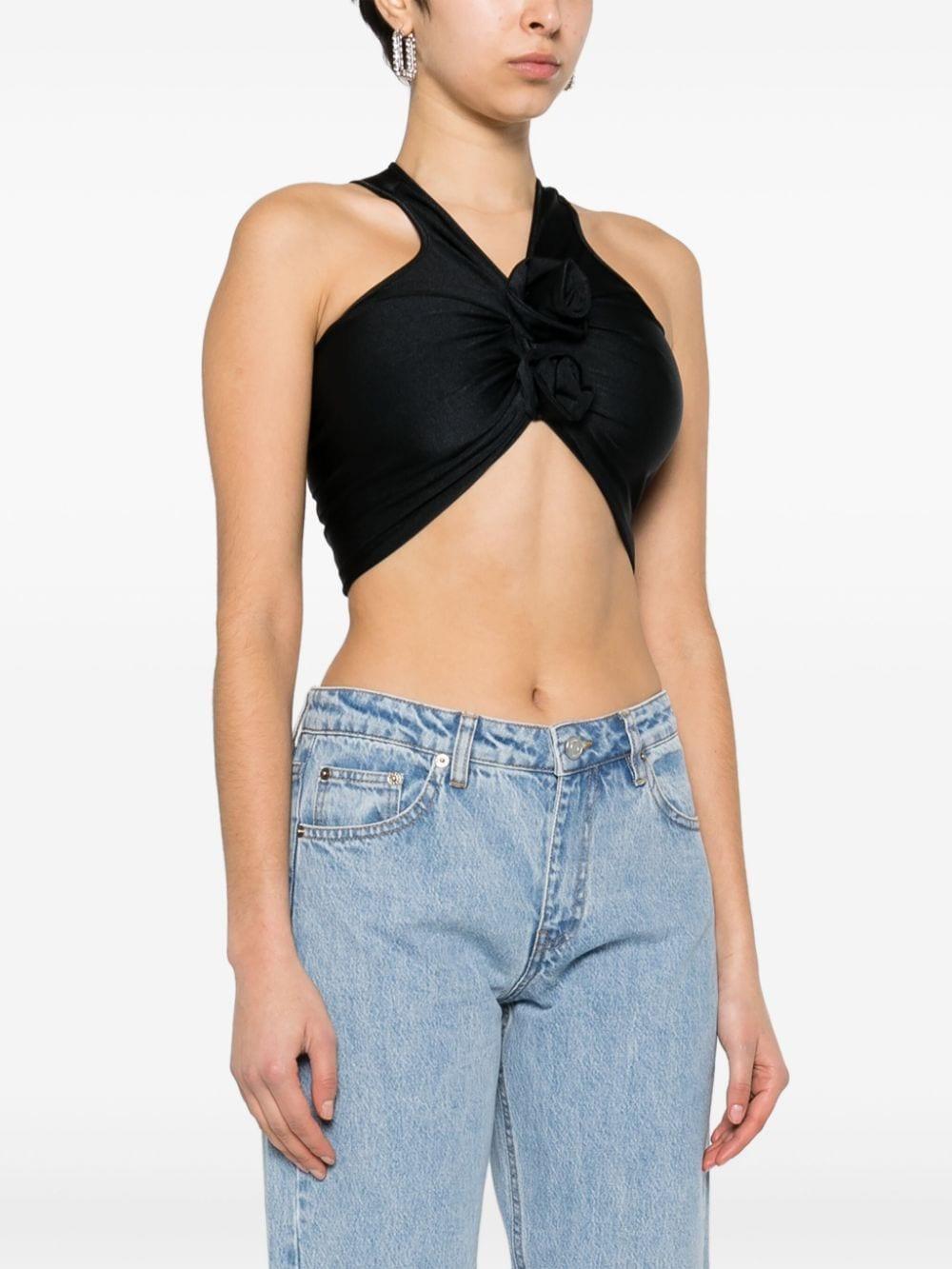Coperni Floral-appliqué Cropped Top