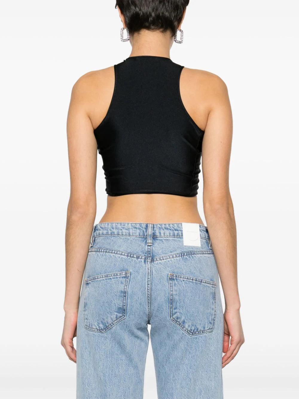 Coperni Floral-appliqué Cropped Top