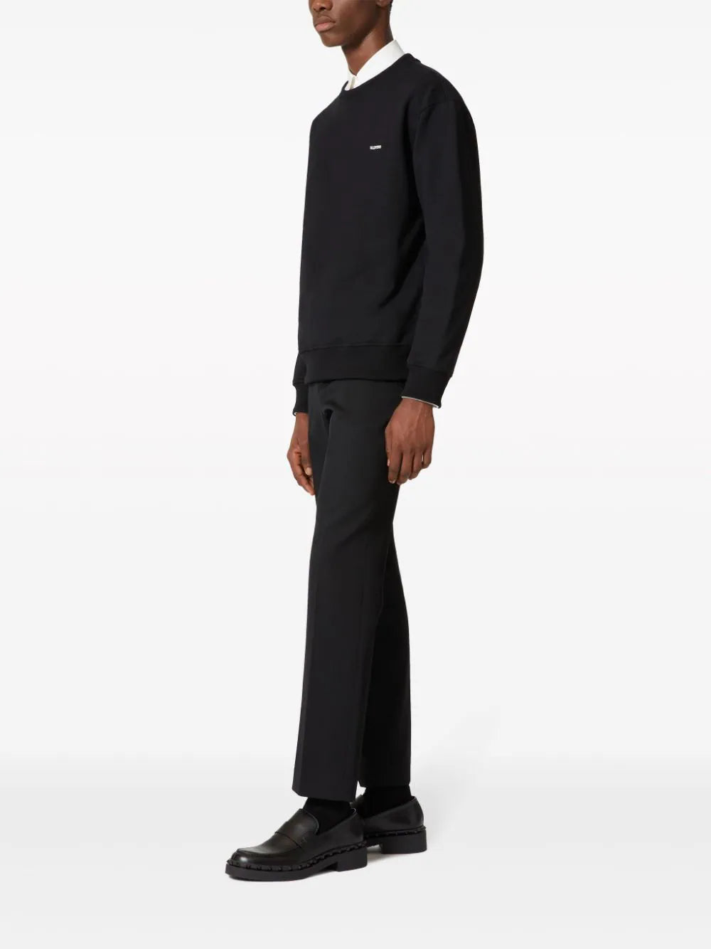 Valentino Garavani Cotton Crewneck Sweatshirt With Front Logo