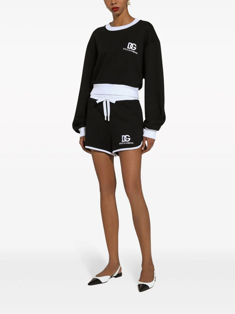Dolce & Gabbana Cotton Jersey Shorts With Dg Logo Embroidery