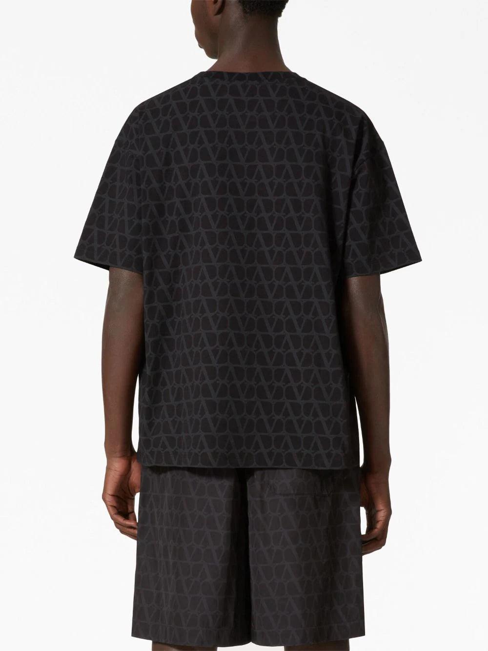 Valentino Garavani Cotton T-shirt With All-over Toile Iconographe Print