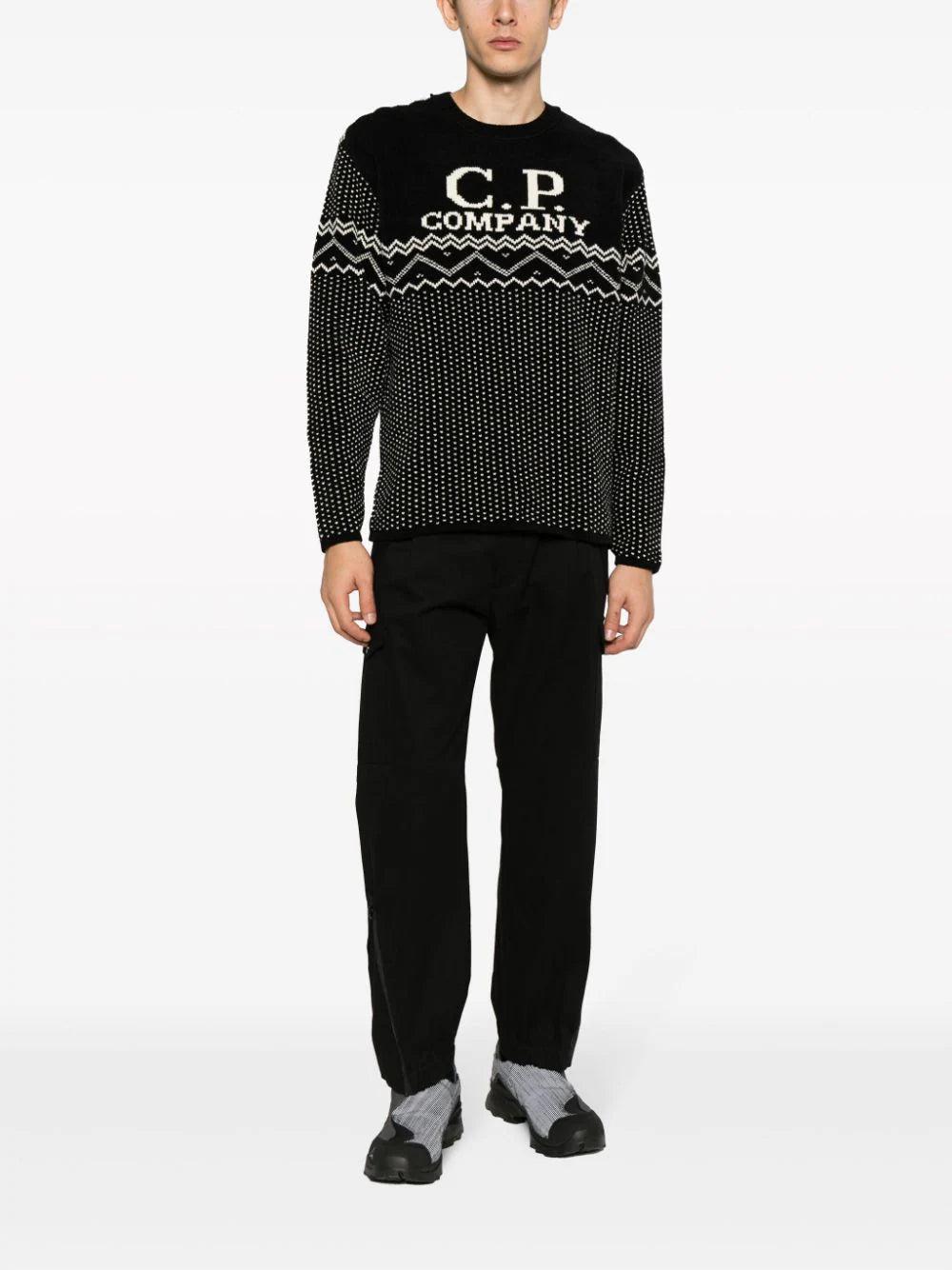 CP COMPANY Chenille Cotton Jacquard Knit