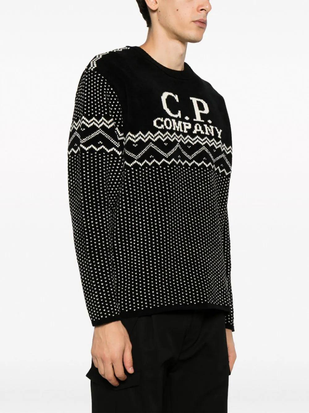 CP COMPANY Chenille Cotton Jacquard Knit