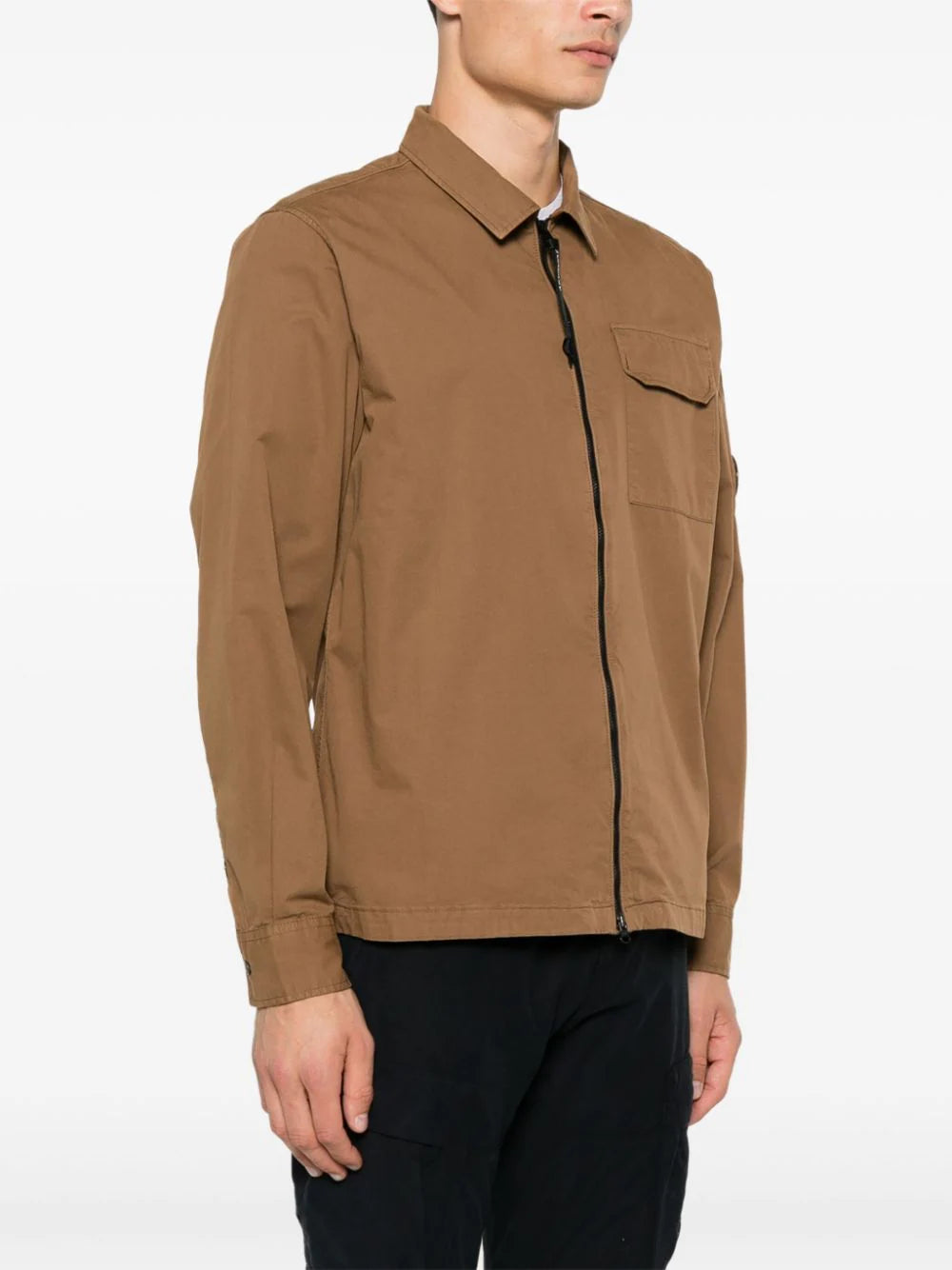 CP COMPANY Organic Gabardine Zipped Overshirt