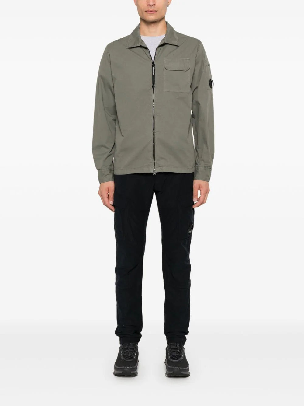CP COMPANY Organic Gabardine Zipped Overshirt