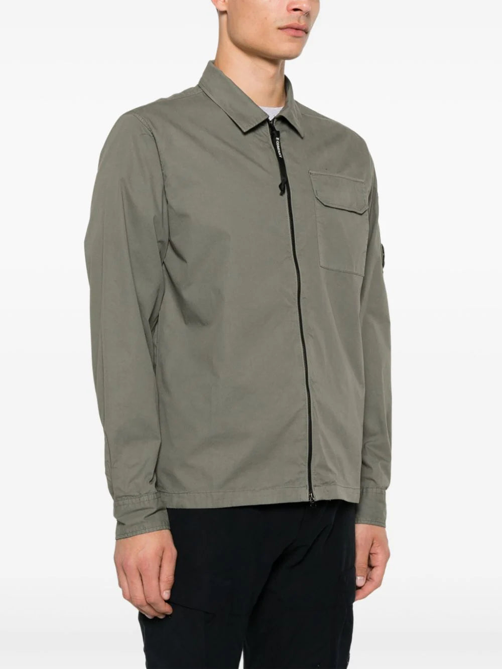 CP COMPANY Organic Gabardine Zipped Overshirt