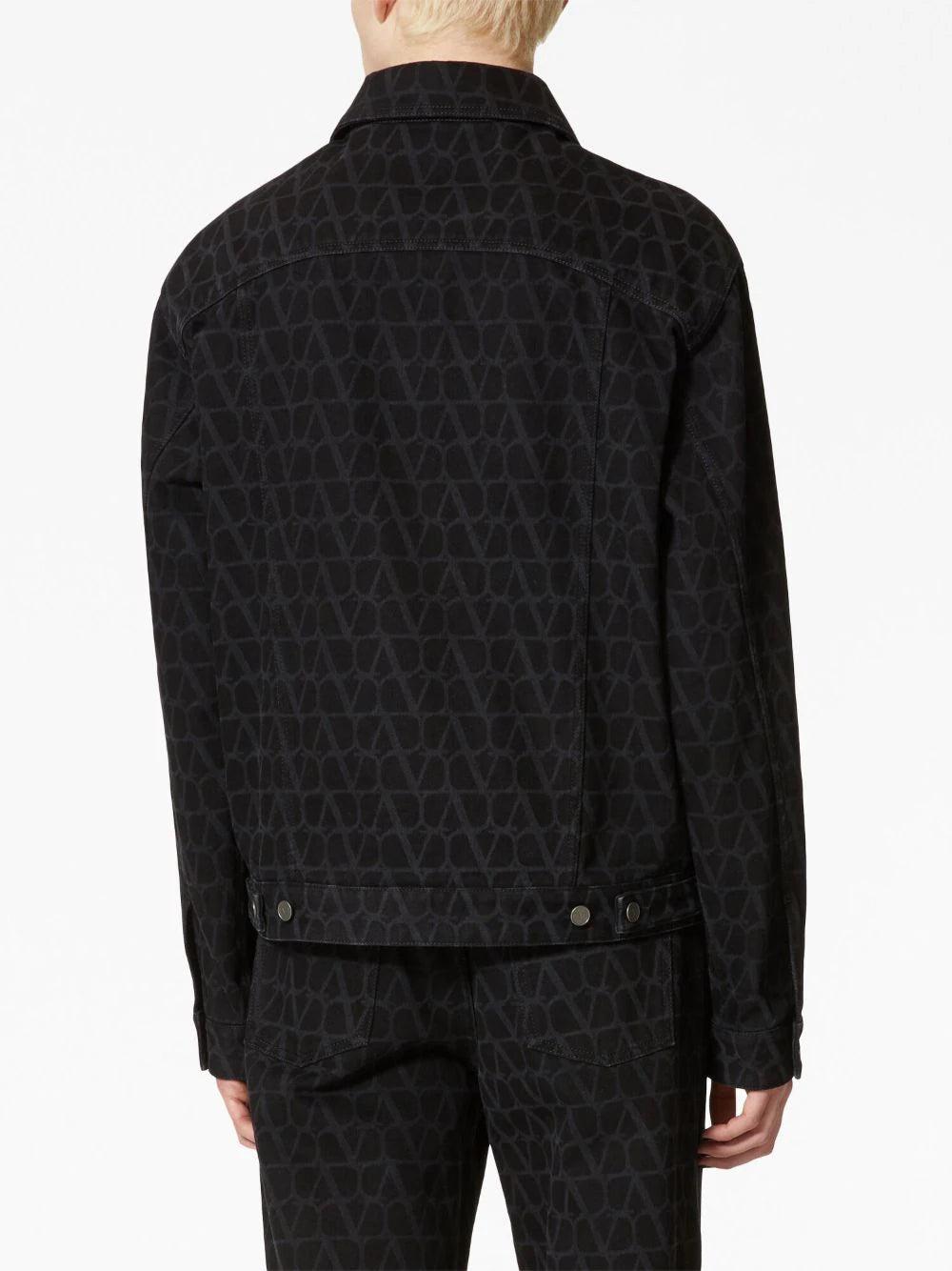 Valentino Garavani Denim Jacket With All-over Toile Iconographe Print