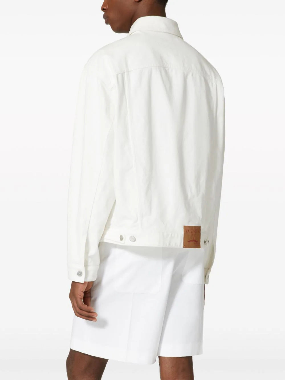 Valentino Garavani Denim Jacket With Rubberised V Detail