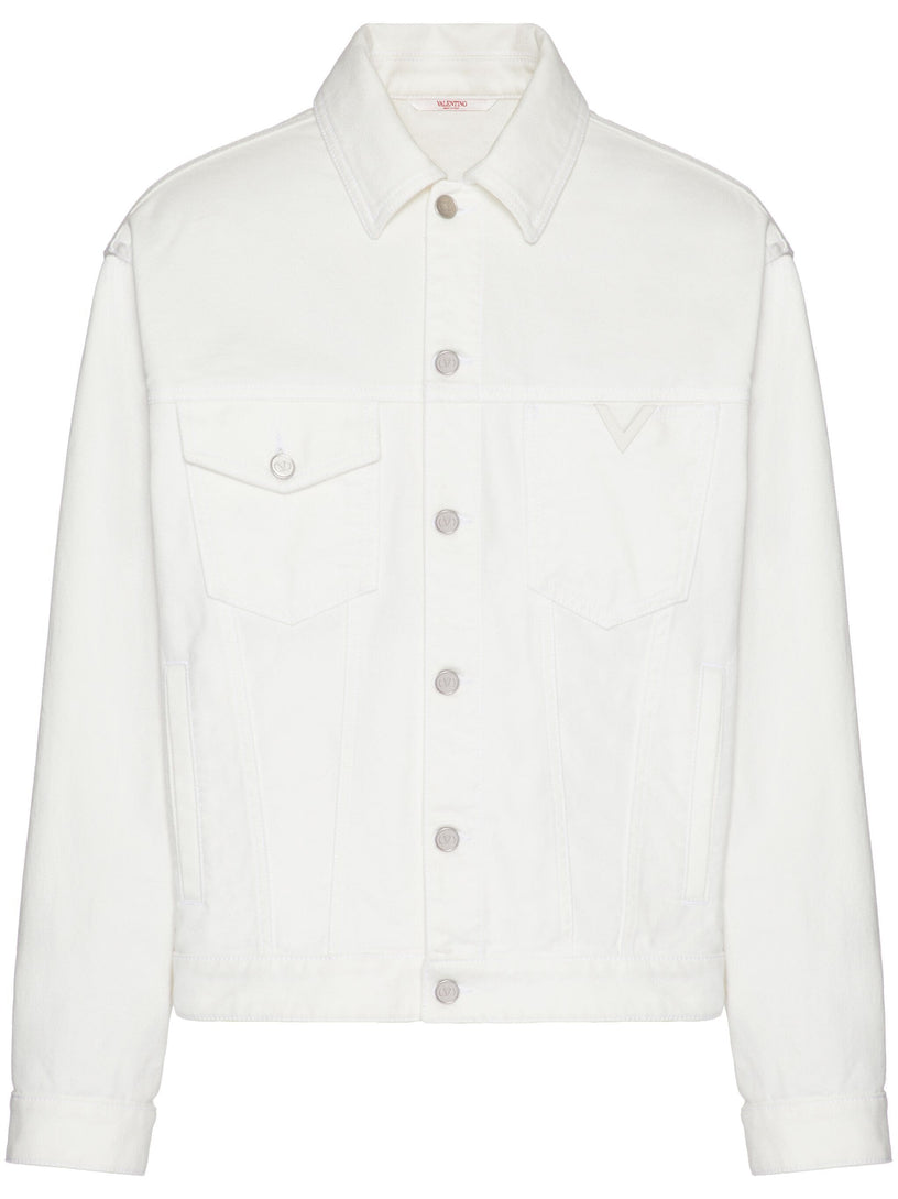 Valentino Garavani Denim jacket with rubberised v detail