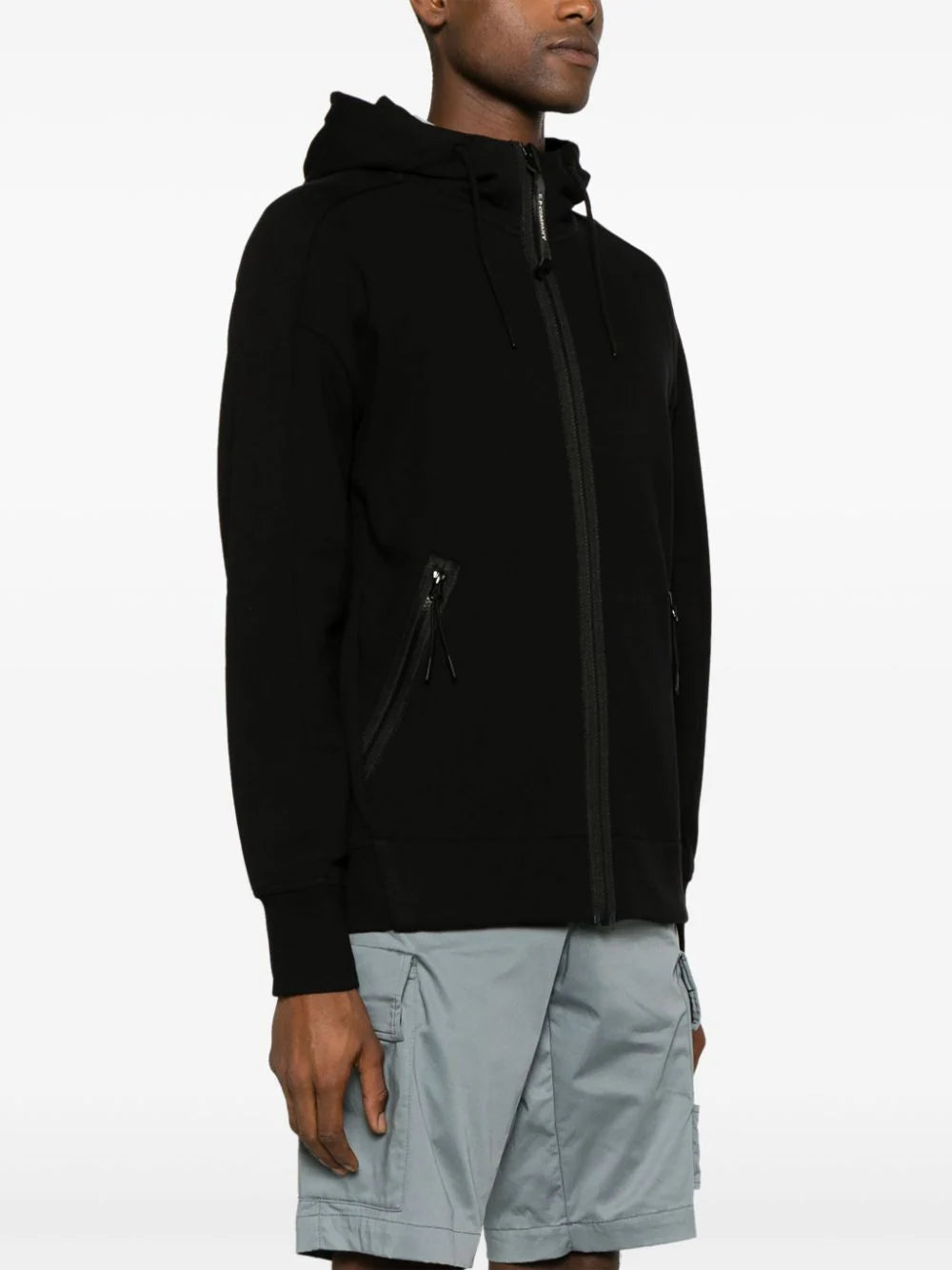 CP COMPANY Diagonal Raised Fleece Goggle Zipped Hoodie
