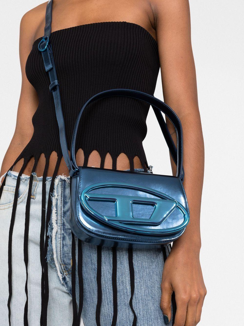 DIESEL 1dr-iconic Shoulder Bag In Mirrored Leather