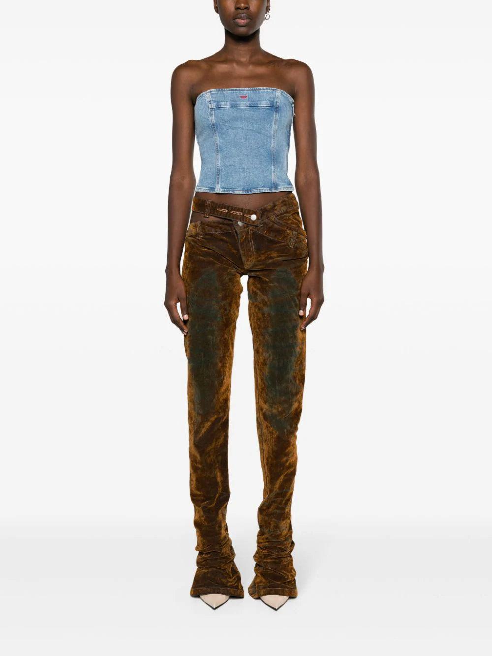 DIESEL De-ville Denim Bustier Top