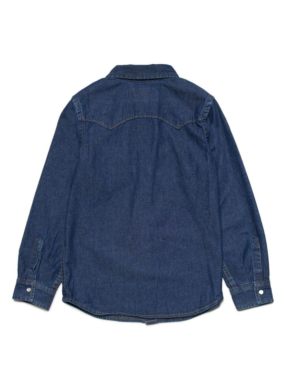DIESEL Kids Ceko Western Shirt In Denim