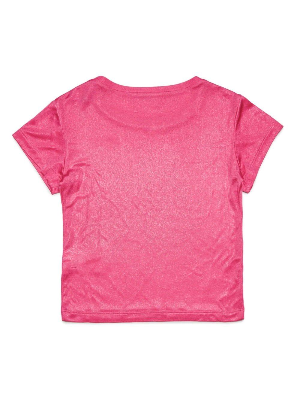 DIESEL Kids Logo-plaque Glittery T-shirt