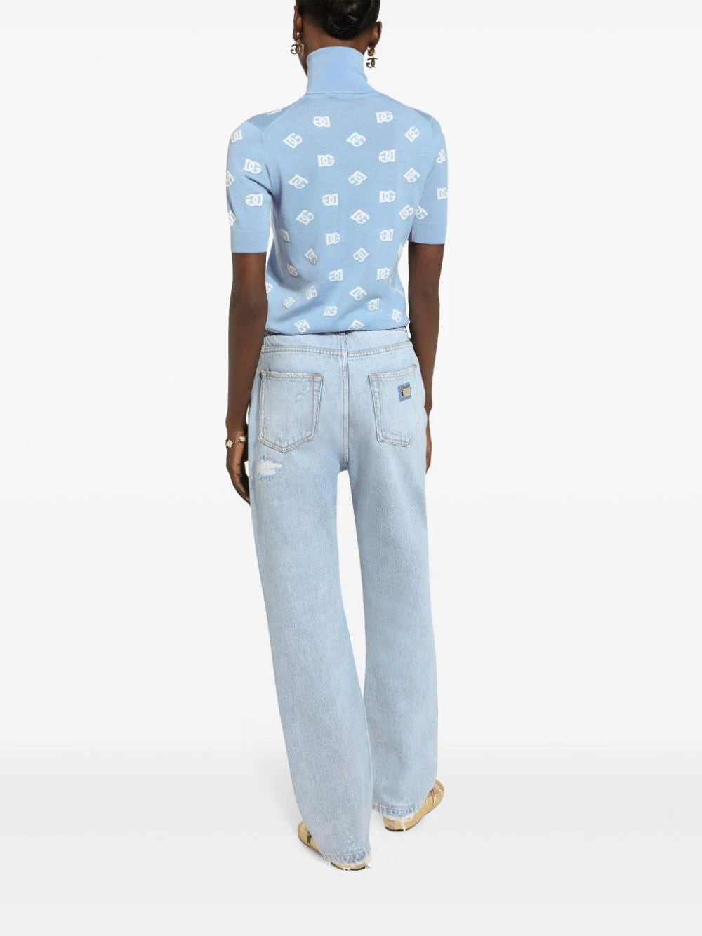 Dolce & Gabbana Distressed Finish Straight-legged Jeans