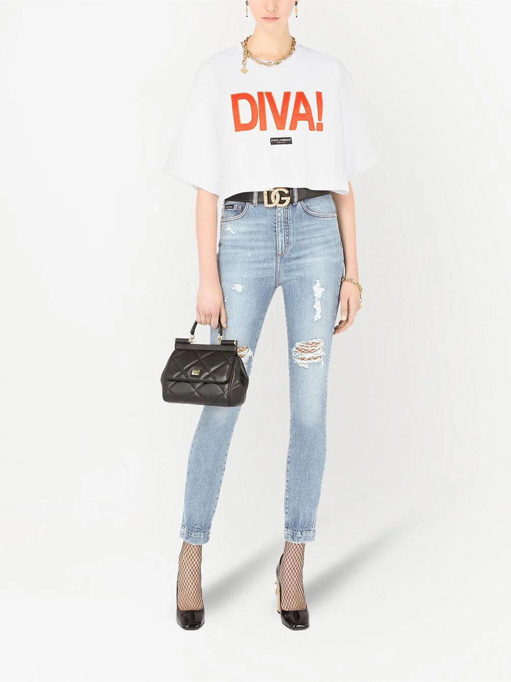 Dolce & Gabbana Audrey Distressed Skinny Jeans