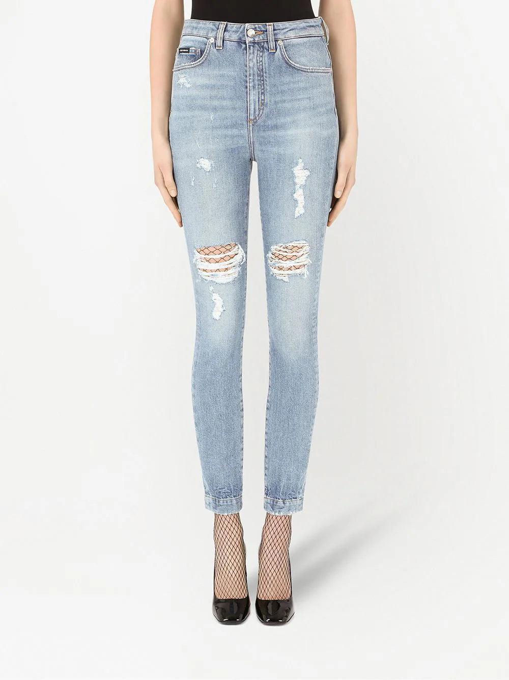 Dolce & Gabbana Audrey Distressed Skinny Jeans