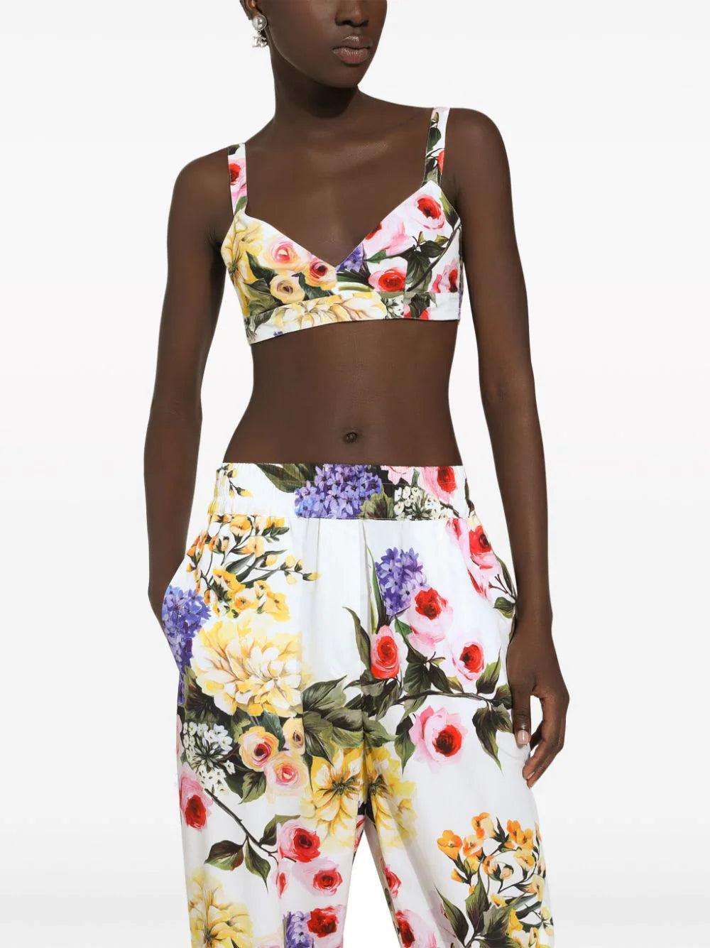 Dolce & Gabbana Bralette With Garden Print