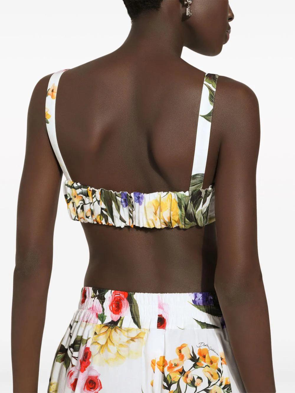 Dolce & Gabbana Bralette With Garden Print