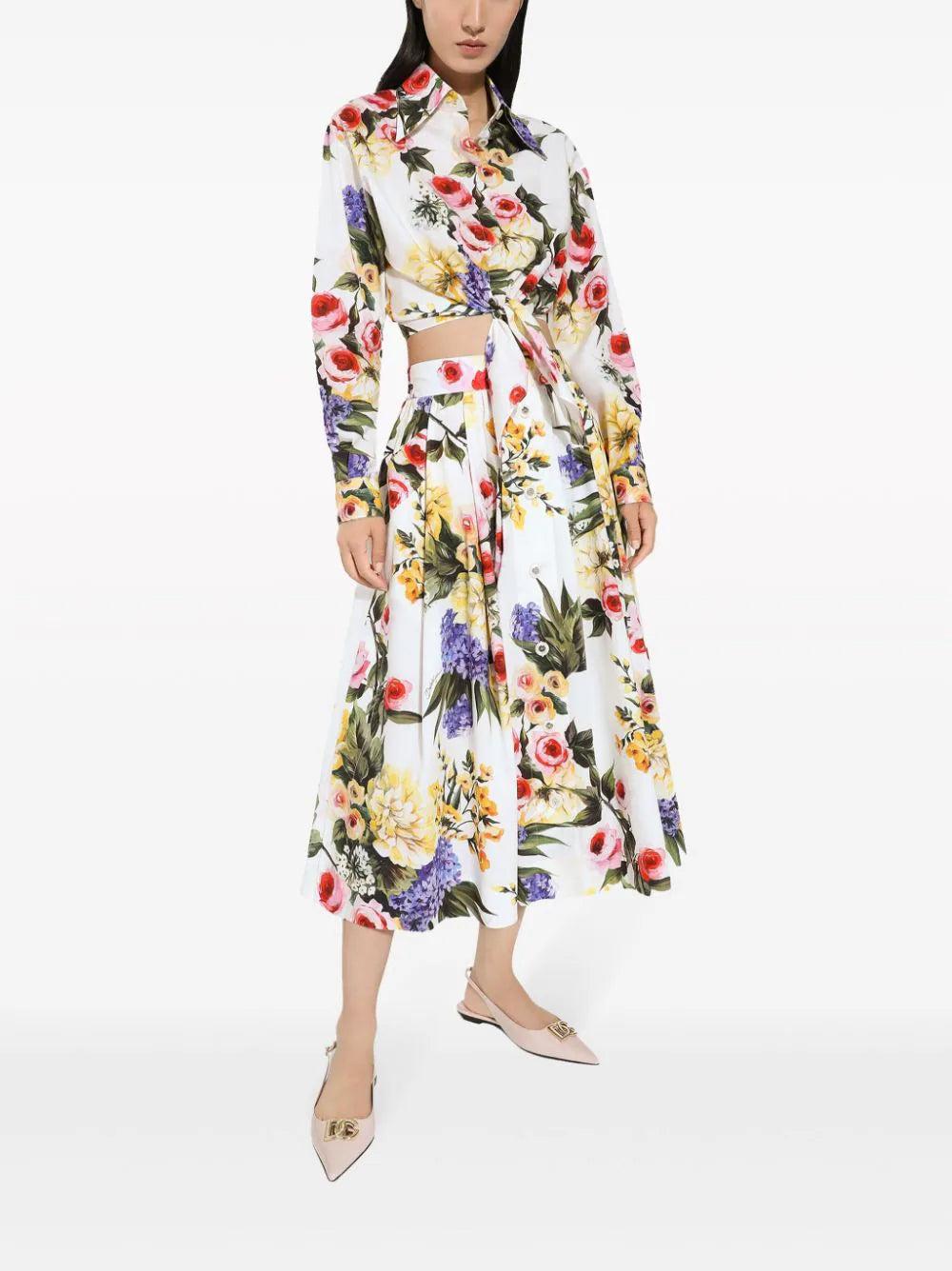 Dolce & Gabbana Camicia Con Stampa Giardino