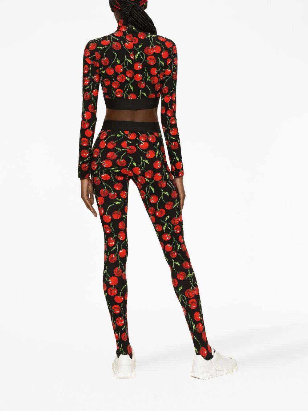 Dolce & Gabbana Cherry-print Crop Top
