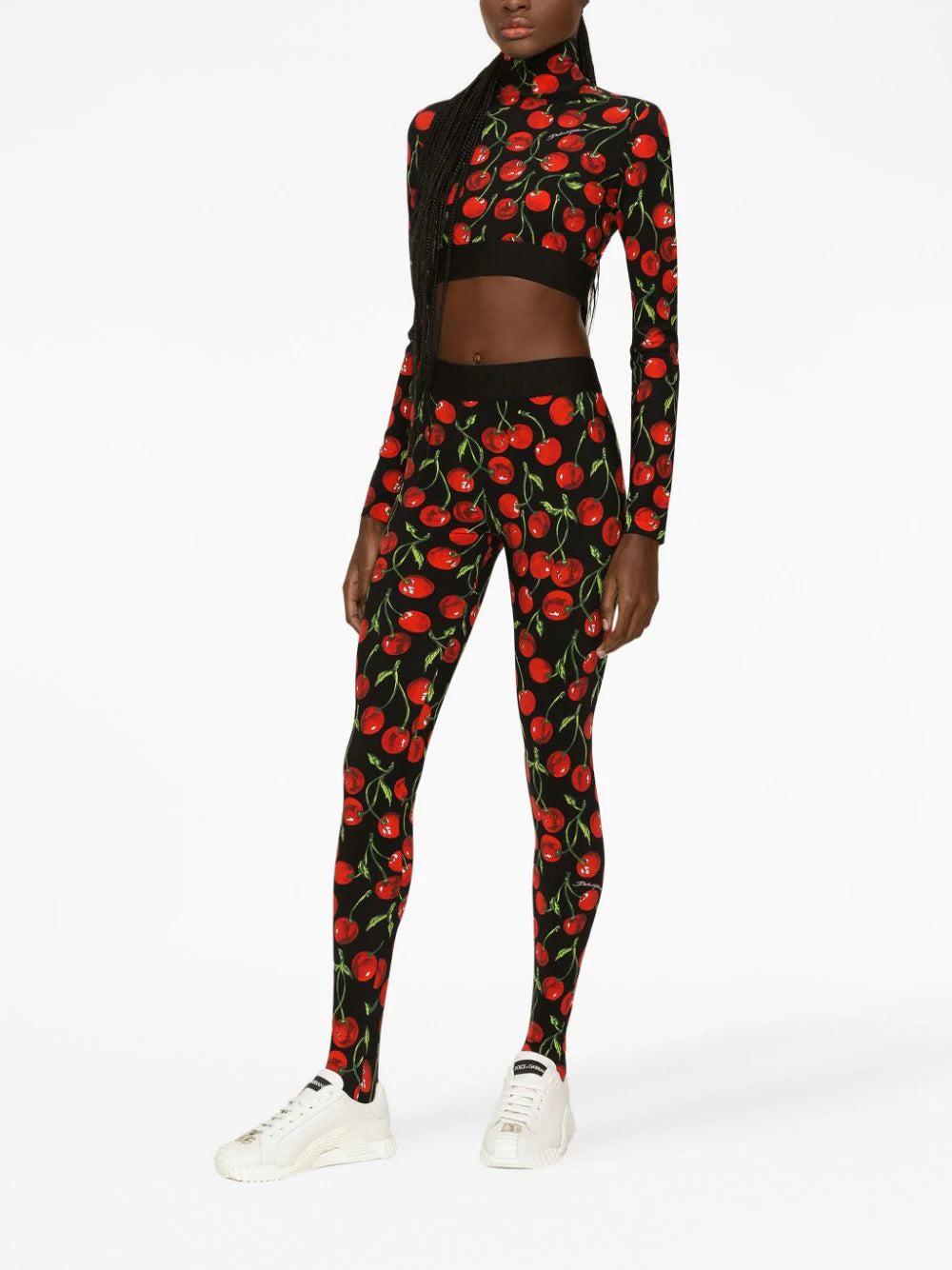 Dolce & Gabbana Cherry-print Leggings