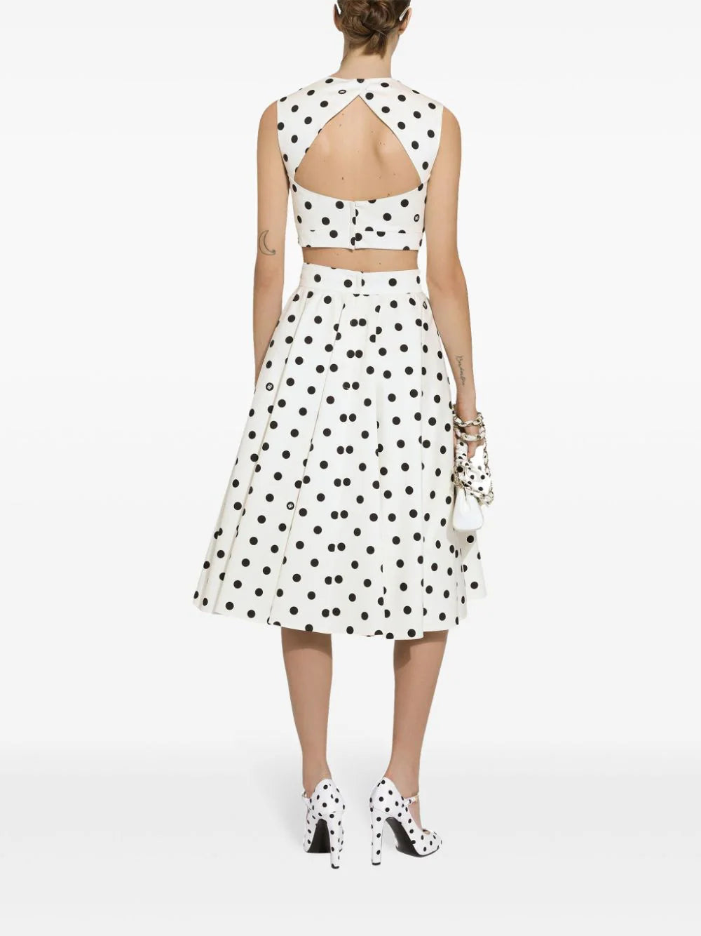 Dolce & Gabbana Corset Top With Polka-dot Print