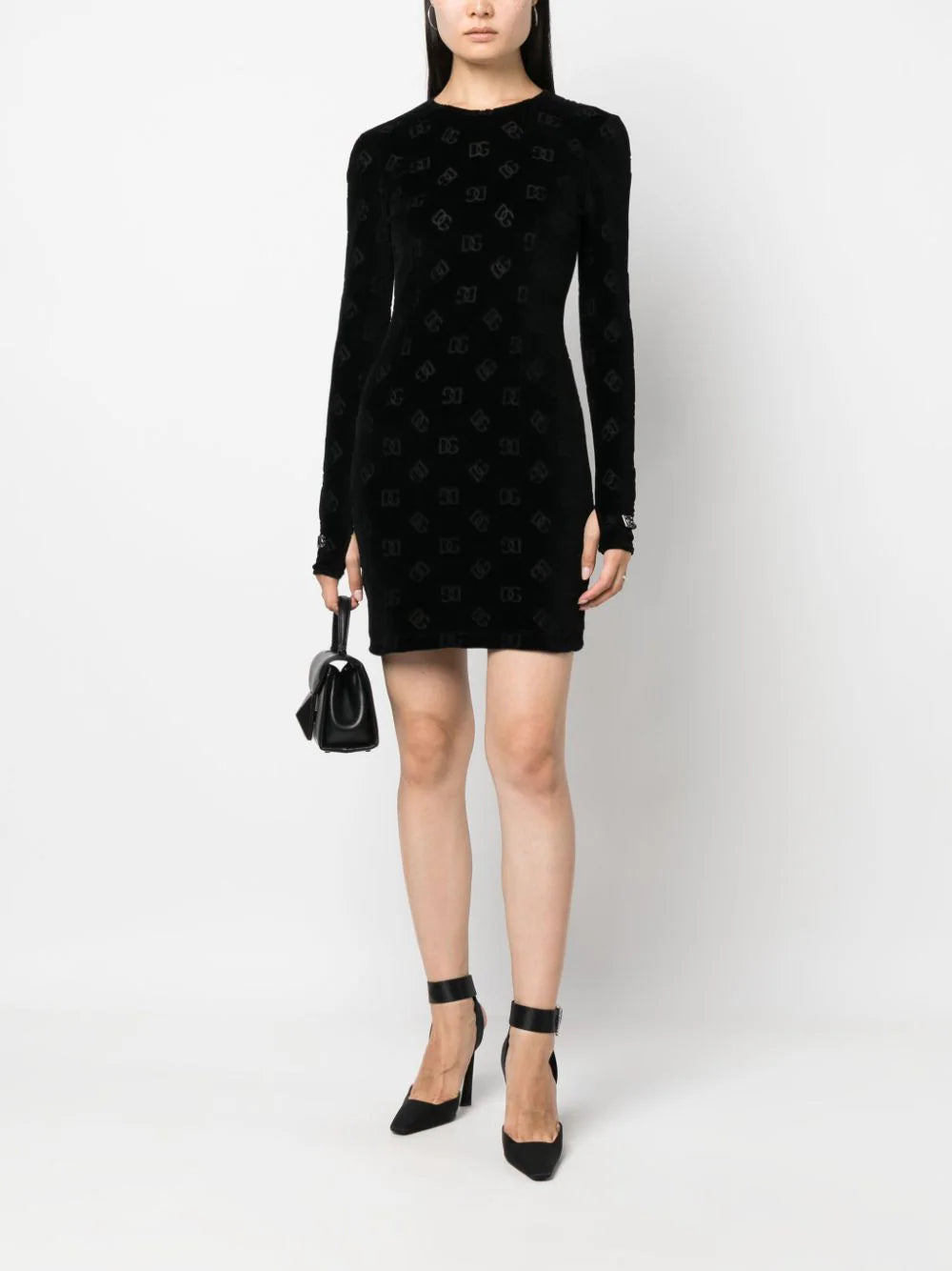 Dolce & Gabbana Dress With All-over Dg Logo