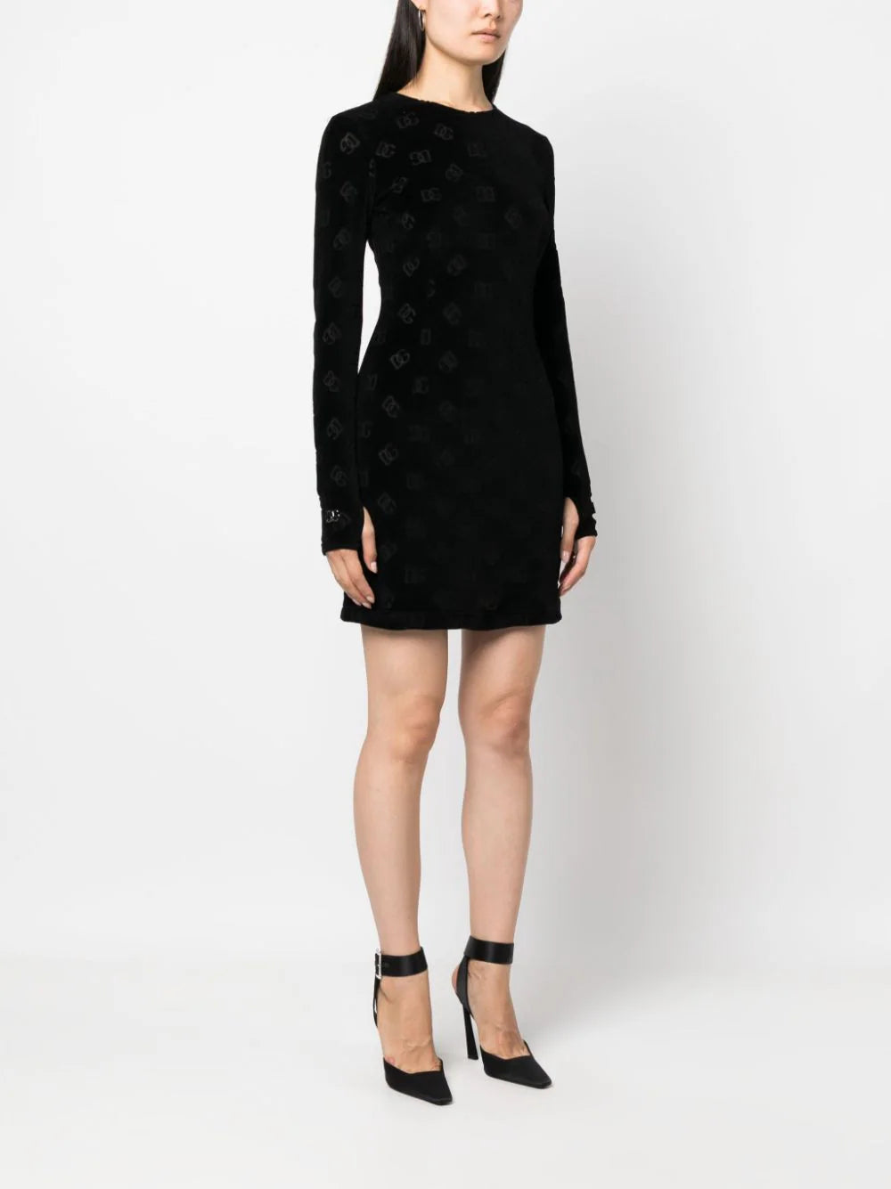 Dolce & Gabbana Dress With All-over Dg Logo