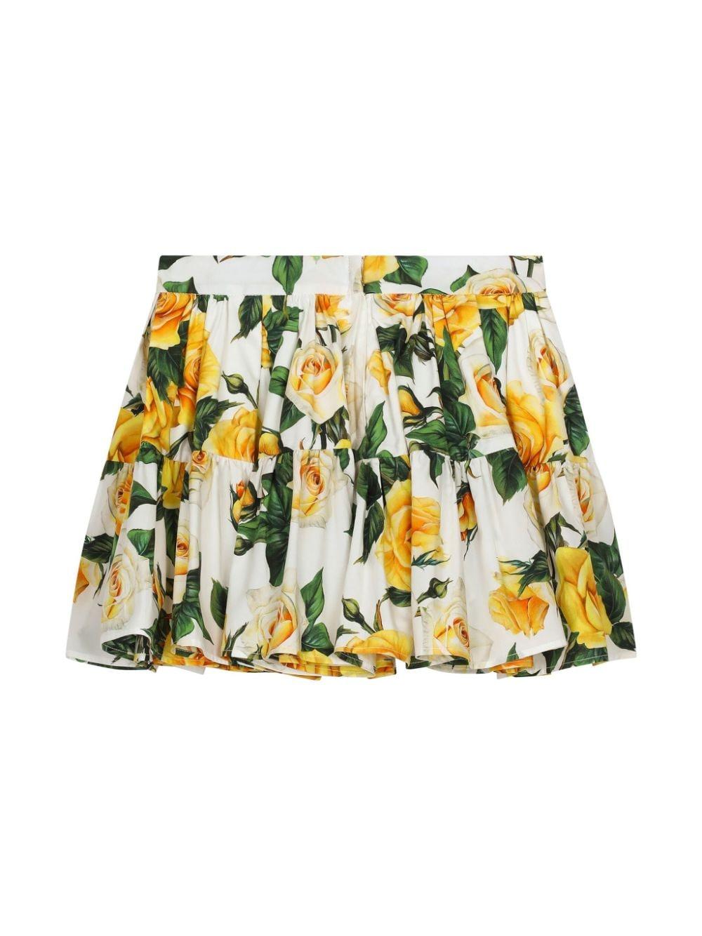 Dolce & Gabbana Kids Skirt With Flower Print