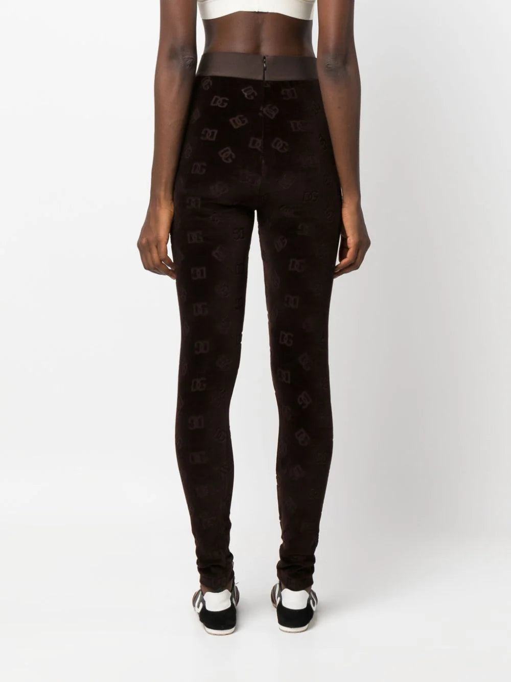 Dolce & Gabbana Leggings With All-over Dg Logo