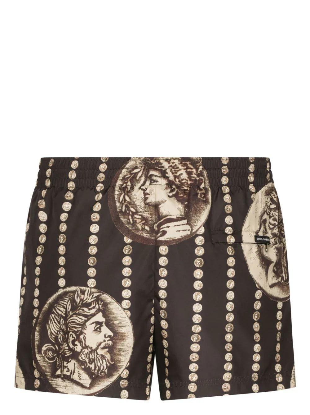 Dolce & Gabbana Logo Coin Swim Shorts