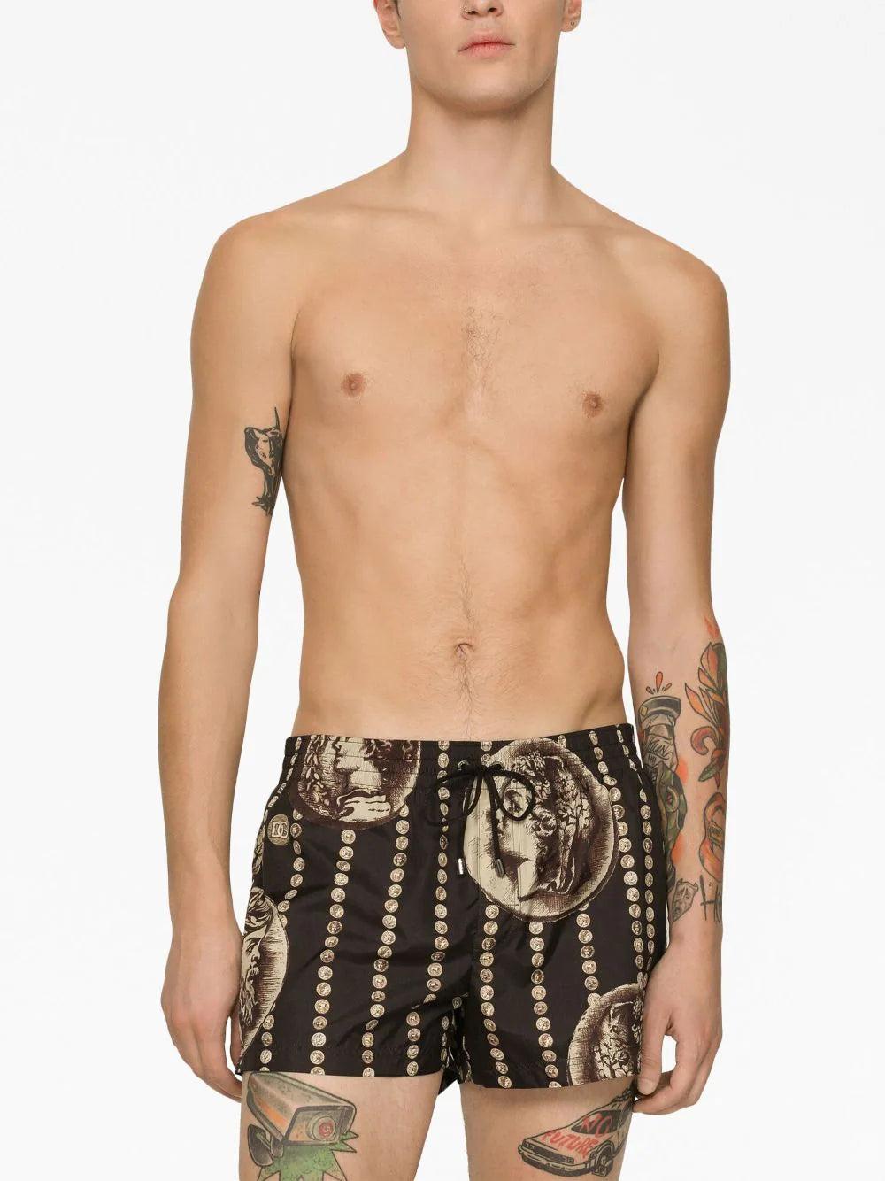 Dolce & Gabbana Logo Coin Swim Shorts