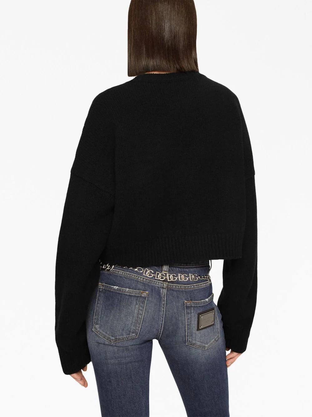 Dolce & Gabbana Logo-plaque Cropped Jumper