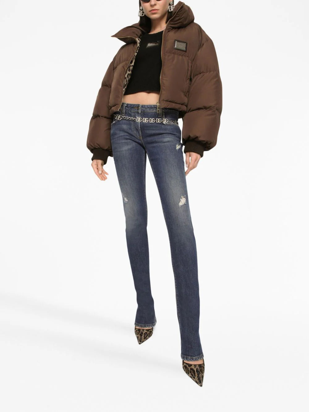 Dolce & Gabbana Logo-plaque Puffer Jacket