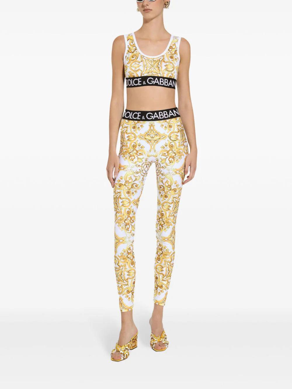 Dolce & Gabbana Majolica-print Jersey Leggings