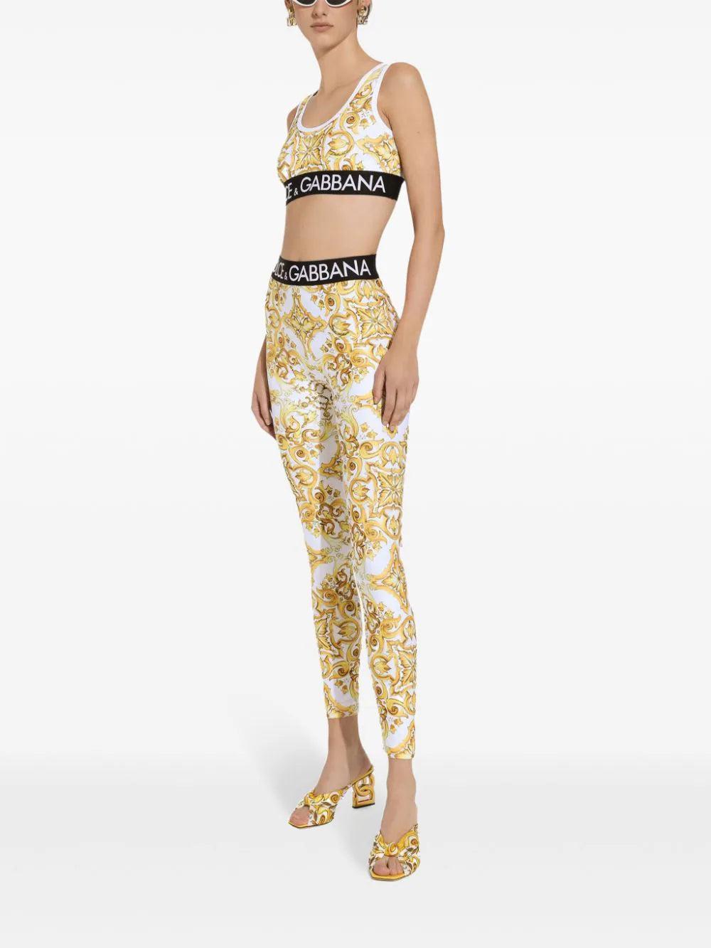 Dolce & Gabbana Majolica-print Jersey Leggings