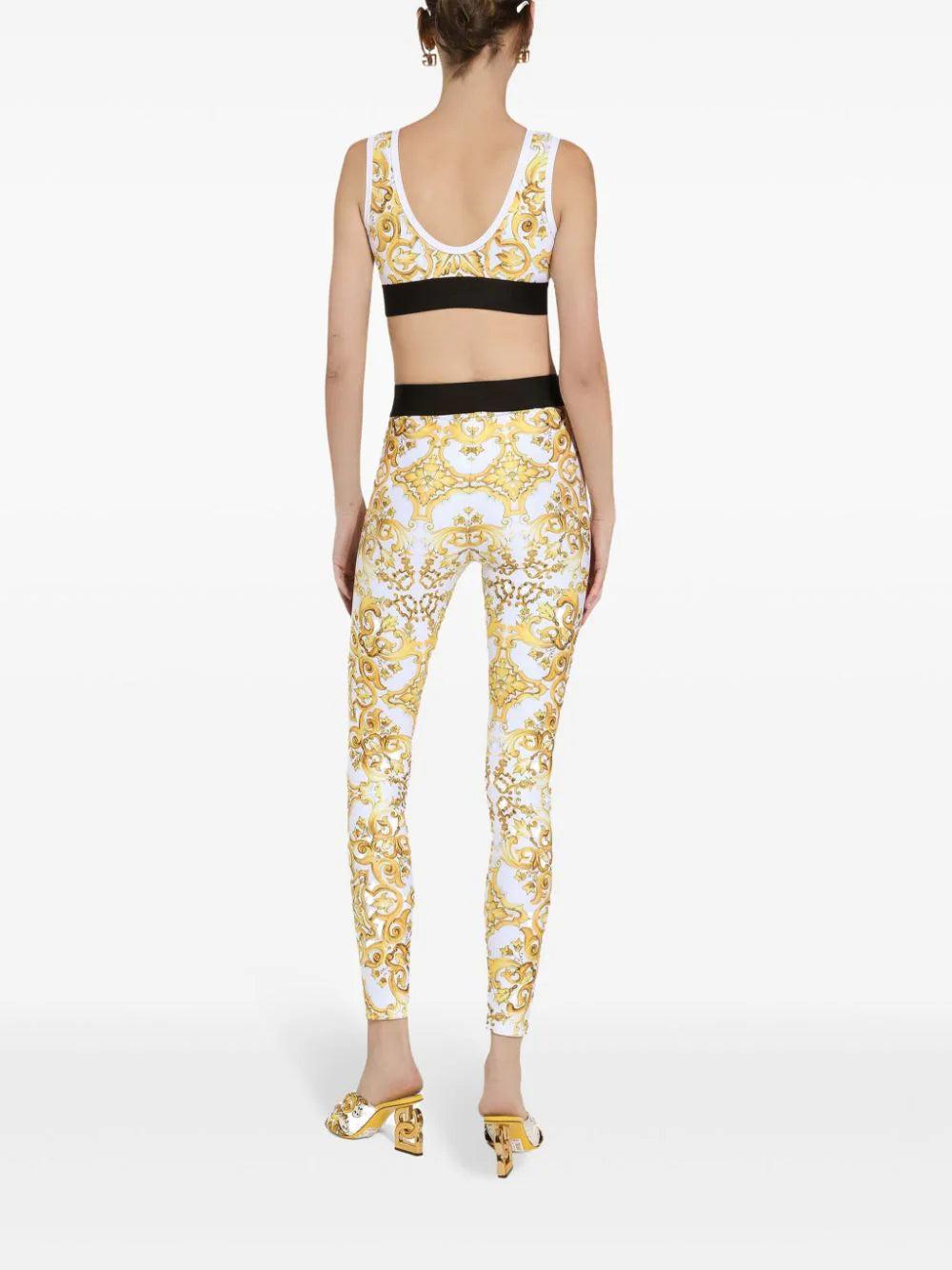 Dolce & Gabbana Majolica-print Jersey Leggings