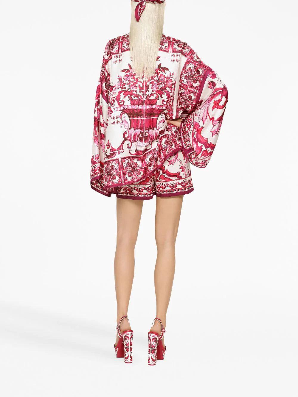 Dolce & Gabbana Majolica-print Poplin Shorts