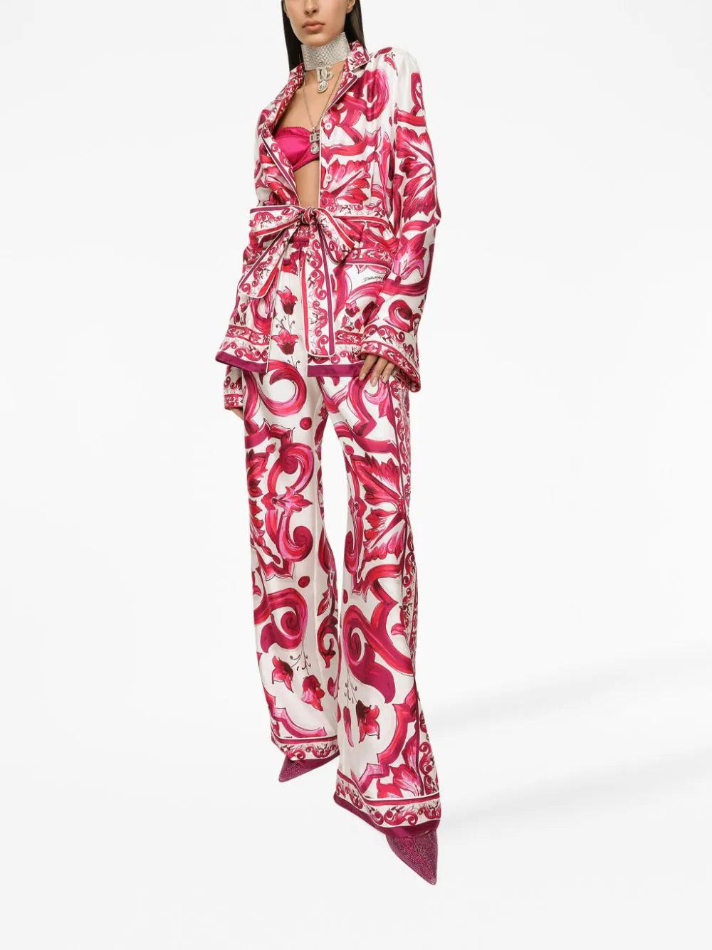 Dolce & Gabbana Majolica-print Twill Pants