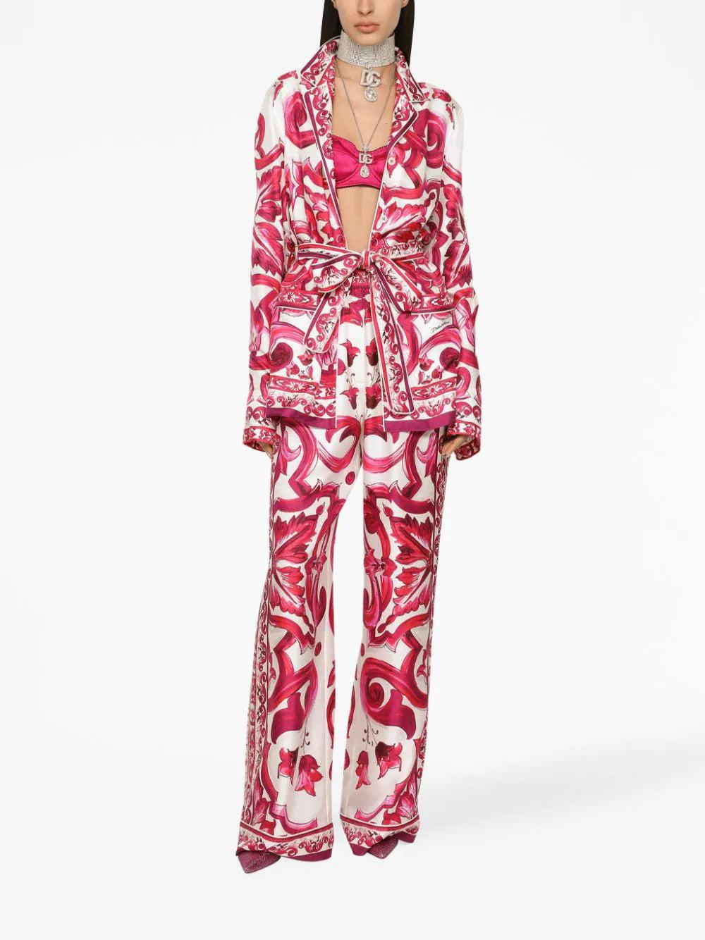 Dolce & Gabbana Majolica-print Twill Pants