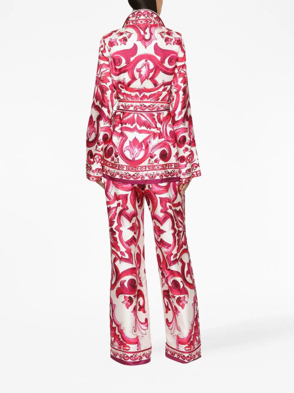 Dolce & Gabbana Majolica-print Twill Pants