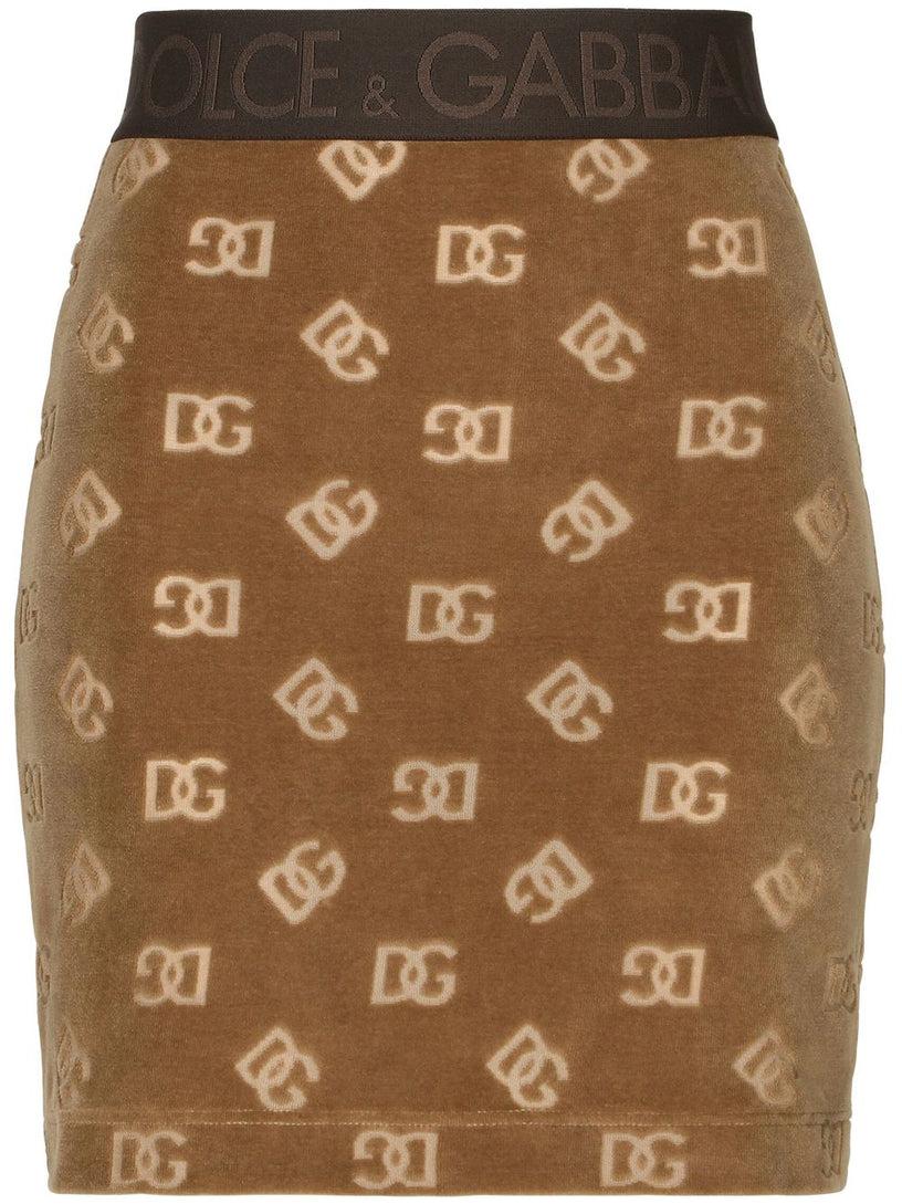Dolce & Gabbana Miniskirt with all-over dg logo