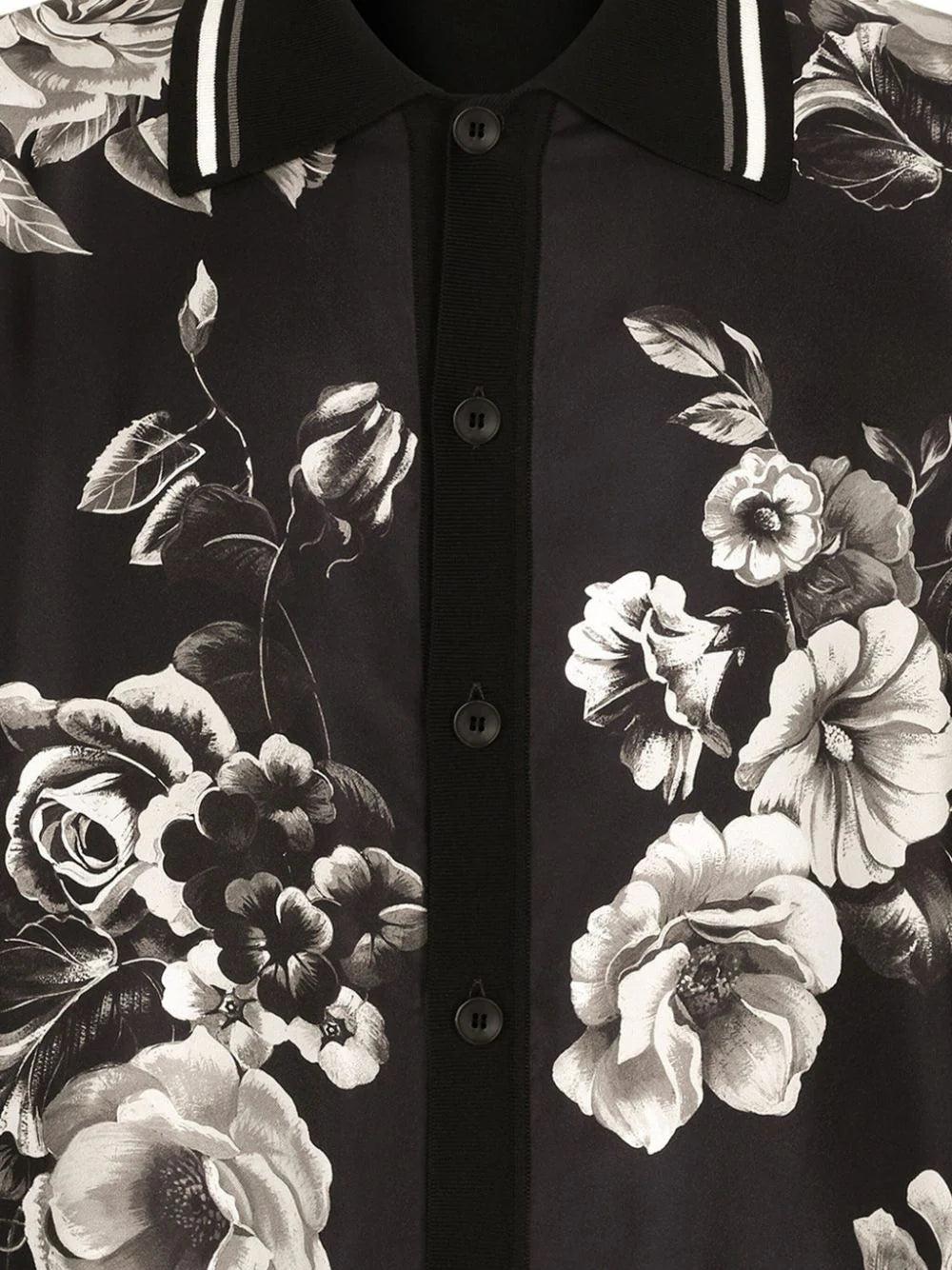 Dolce & Gabbana Oversized Shirt With Flower Print