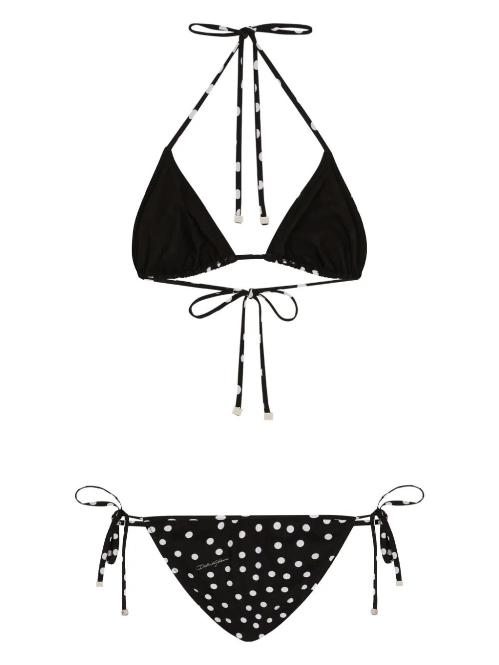 Dolce & Gabbana Polka Dot Print Triangle Bikini